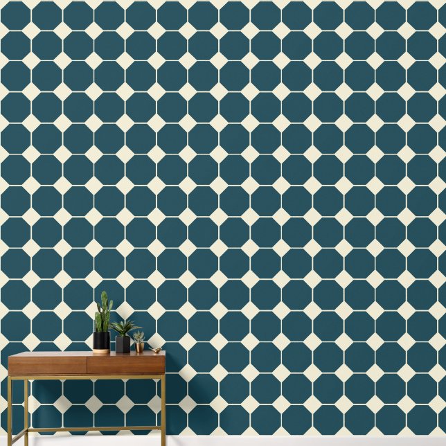 Papier Peint Motif hexagonal (Couloir)