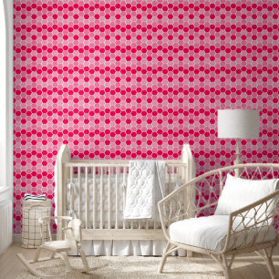 Papier Peint Motif hexagonal rose mou
