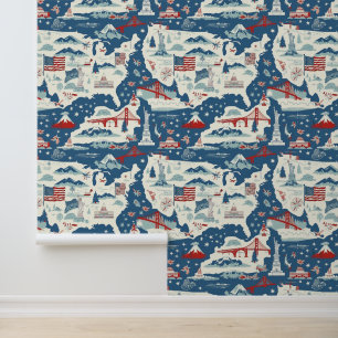 Papier Peint Motif historique vintage-américain (2)