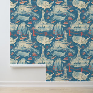 Papier Peint Motif historique vintage-américain (3)