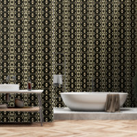 Papier peint Motif Jaune Noir Chic