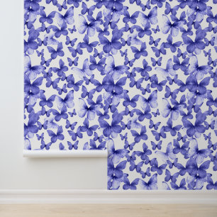 Papier Peint Motif jolis papillons bleus Peel and Stick