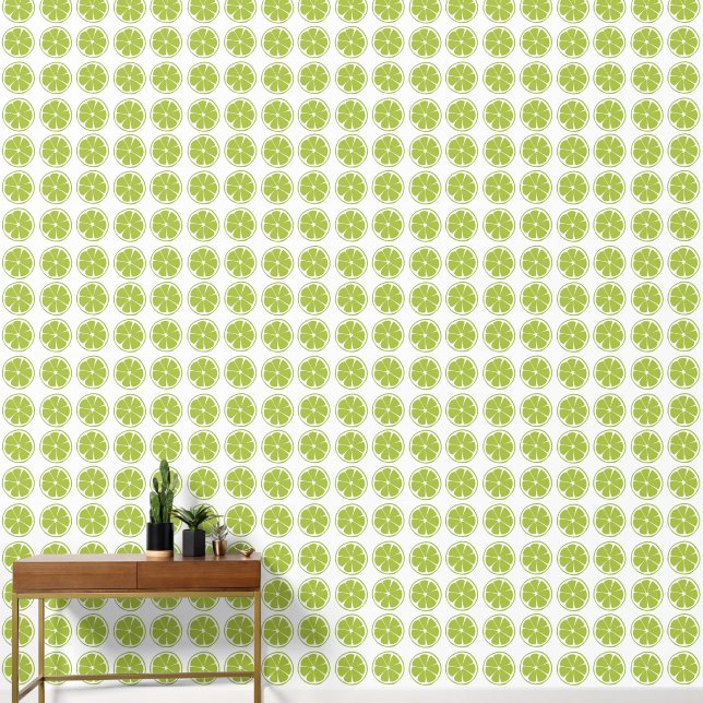 Papier Peint Motif Lime vert Fruit Lime (Couloir)