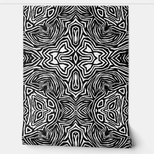 Papier Peint Motif moderne géométrique abstrait noir et blanc