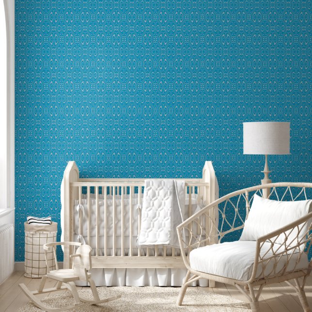 Papier peint Motif moderne gris bleu (Enfants)
