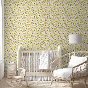 Papier Peint Motif moderne jaune et vert