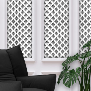 Papier Peint Motif noir Art déco Fleur de lis