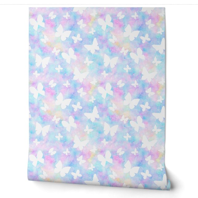 Papier Peint Motif papillon coloré à cravate (Déroulement)
