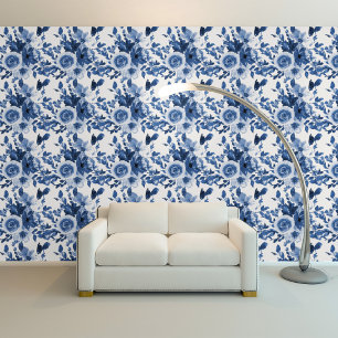 Papier Peint Motif Rose bleu