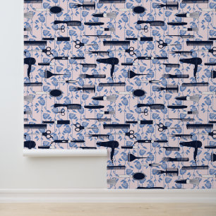 Papier Peint Motif Rose bleu Beauty Care