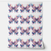 Papier peint Motif rose et pourpre