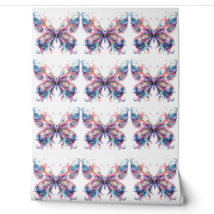 Papier peint Motif rose et pourpre