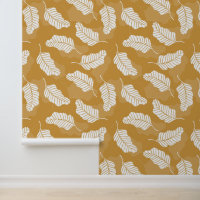 Motif sans couture avec Feuilles dorés et blancs