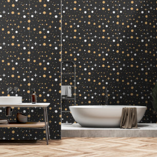 Papier Peint Motif sans couture étoilé céleste mystique de nuit