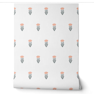 Papier Peint motif simple botanique sans couture avec des fleur