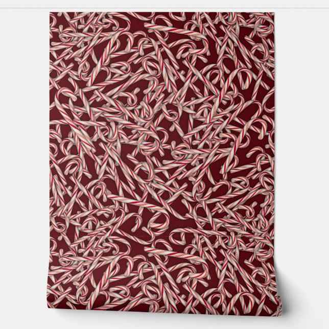 Papier Peint Motif sucre de canne (Déroulement)