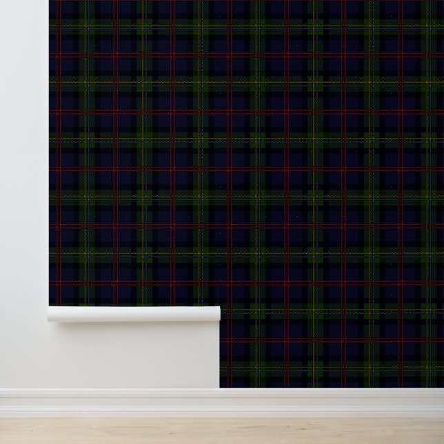 Papier Peint Motif Tartan Plaid Rustique Élégant (Application)
