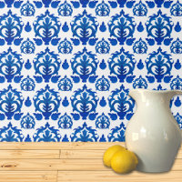 Motif Toile de Jouy Bleue