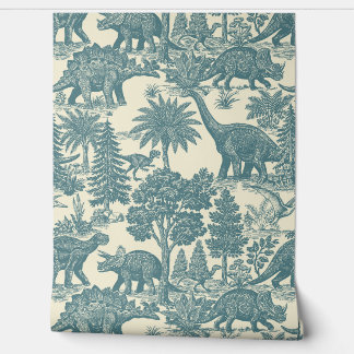 Papier Peint Motif Toile Dinosaure Vintage