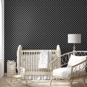 Papier Peint Motif touffu minuit noir géométrique diagonale