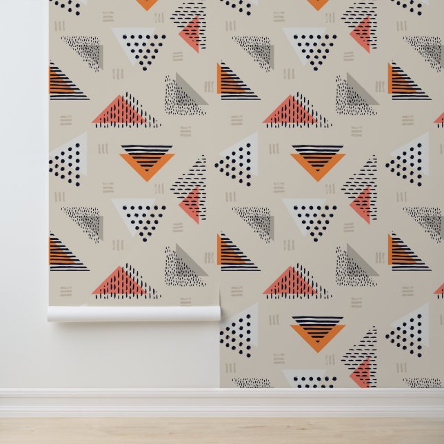 Papier Peint Motif triangle géométrique (Application)