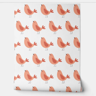 Papier Peint Motif vectoriel minimaliste transparent d'oiseaux 