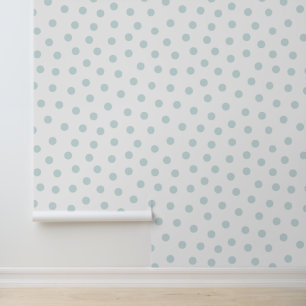 Papier Peint Motif Whimsical Moderne Points Bleus