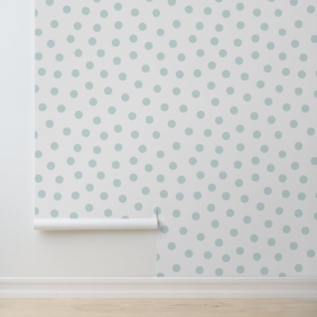 Papier Peint Motif Whimsical Moderne Points Bleus (Application)