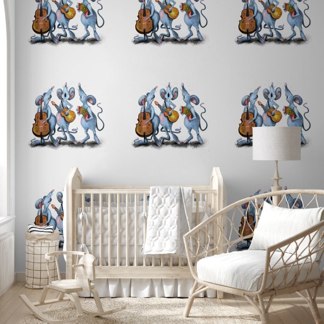 Papier Peint Mouse Music Band Funny (Enfants)