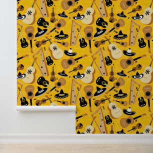 Papier Peint Musique colorée Mariachi Band Instruments