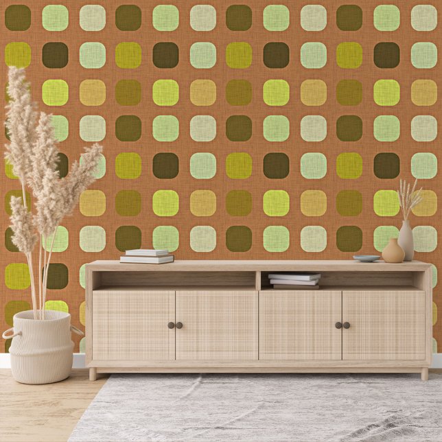 Papier Peint Mustard Chartreuse Jaune Brown Green Art Motif (Créateur téléchargé)