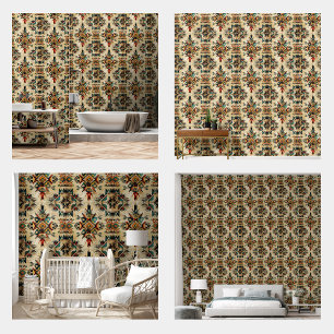 Papier Peint Native American Ethnic Art Trib Motif Vintage