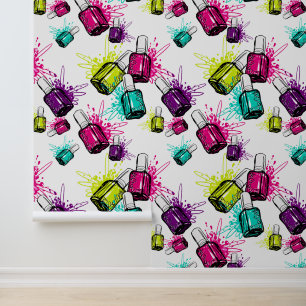 Papier Peint Neon Nail Motif polonais