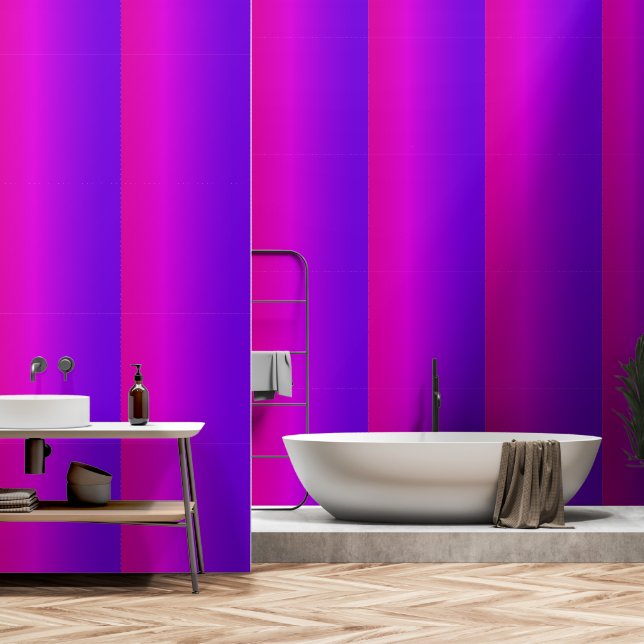 Papier Peint Neon rose et pourpre dégradé (Salle de bain)