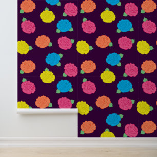 Papier Peint Neon Roses