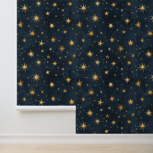 Papier Peint Night Stars Marine Blue Plafond