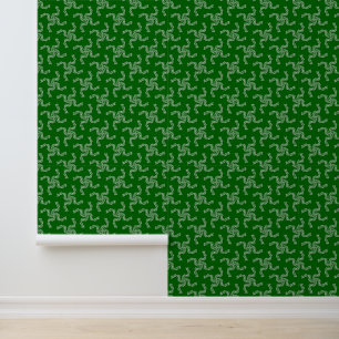 Papier Peint Noël Garland Green, Décor de Noël
