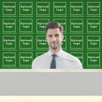 Nom de l'entreprise et logo sur vert