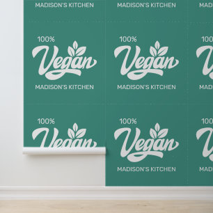 Papier Peint Nom et couleur personnalisés Vegan