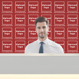Papier Peint Nom et logo de l'entreprise en rouge