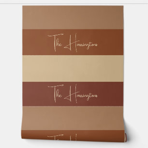 Papier Peint Nom personnalisé Motif de bandes de chocolat