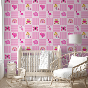 Papier Peint Nourriture Moderne Rose Fille Pour Elle
