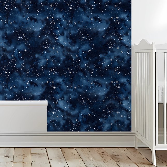 Papier Peint Nuit Sky Stars Marine Blue Plafond (Créateur téléchargé)