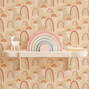 Papier Peint Nurserie Arc-en-Ciel Bohème