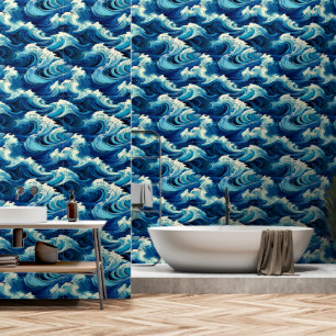 Papier Peint Océan Bleu Saphir