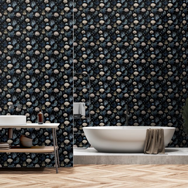 Papier Peint Océan bohème moderne (Salle de bain)
