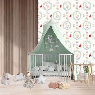 Papier Peint Oie sotte mignonne Oie rose oreilles bébé fille