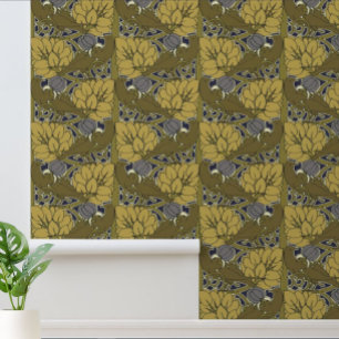 Papier Peint Oiseaux dans les fruits Motif par Voysey