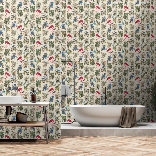 Papier Peint Oiseaux de John James Audubon (Salle de bain)