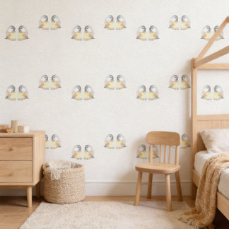 Papier Peint Oiseaux peints à la main - Design aquarelle - Cham